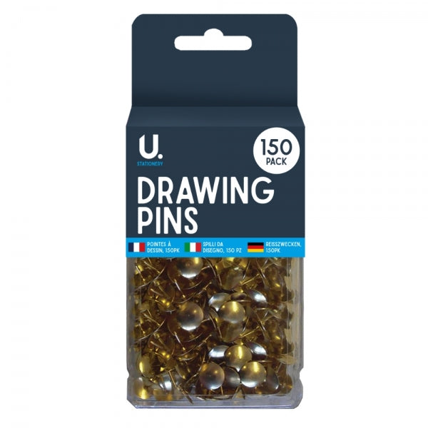 U.Stationery Drawing Pins Pack of 150