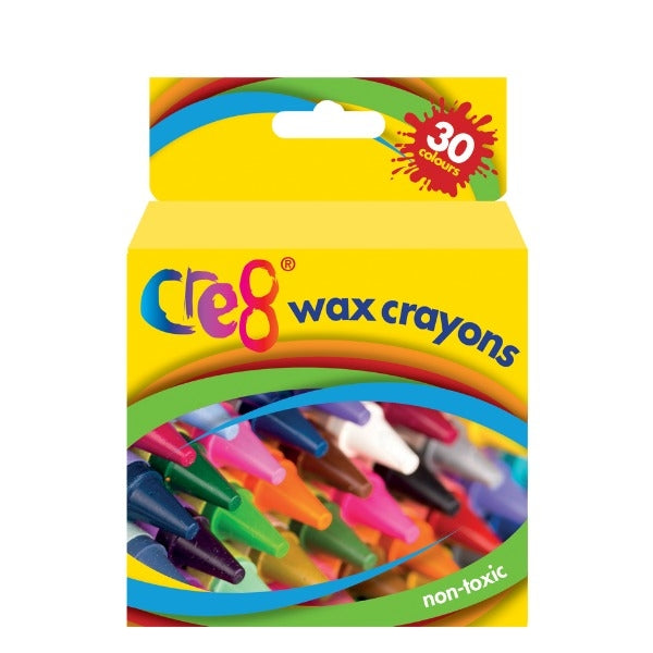 Cre8 Wax Crayons, 30 Colours