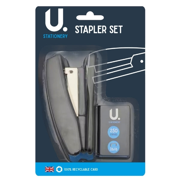 U. Stationery Staplet Set  With 250 Staples 26/6