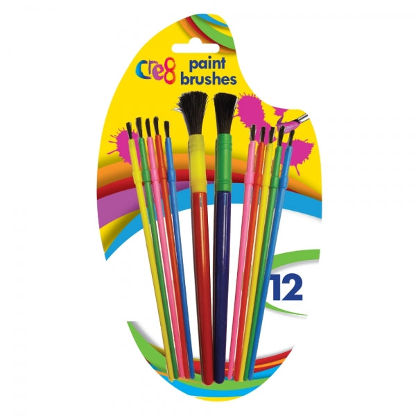 Assorted Paint Brushes, 12pk