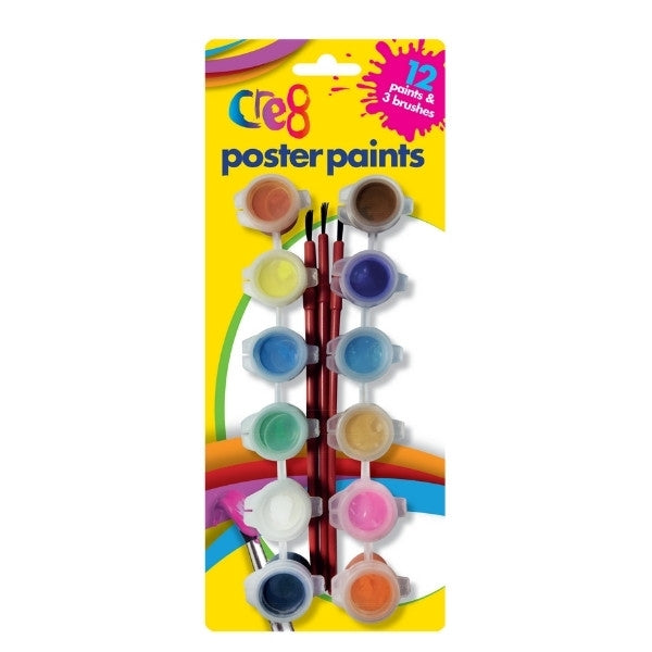 Poster Paints, 12 Colours