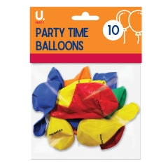 It's Party Time Balloons, 10pk