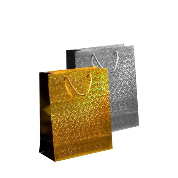 Holographic Bag Extra Large, Gold & Silver, 32x44x9.5cm