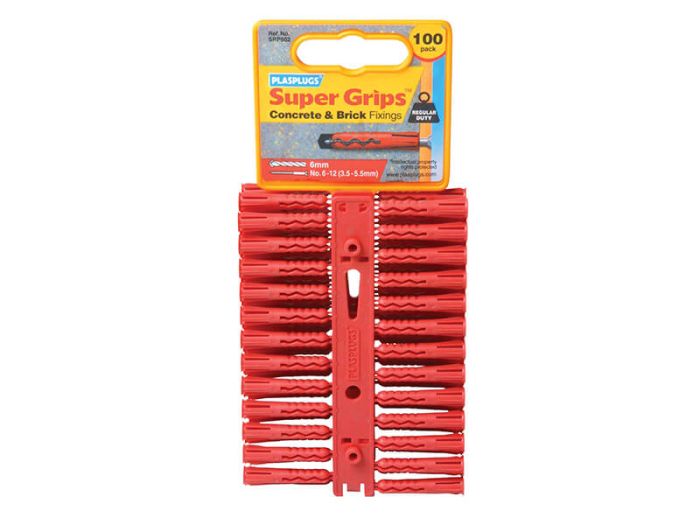 Plasplugs Super Grips Concrete & Brick Fixing Plugs