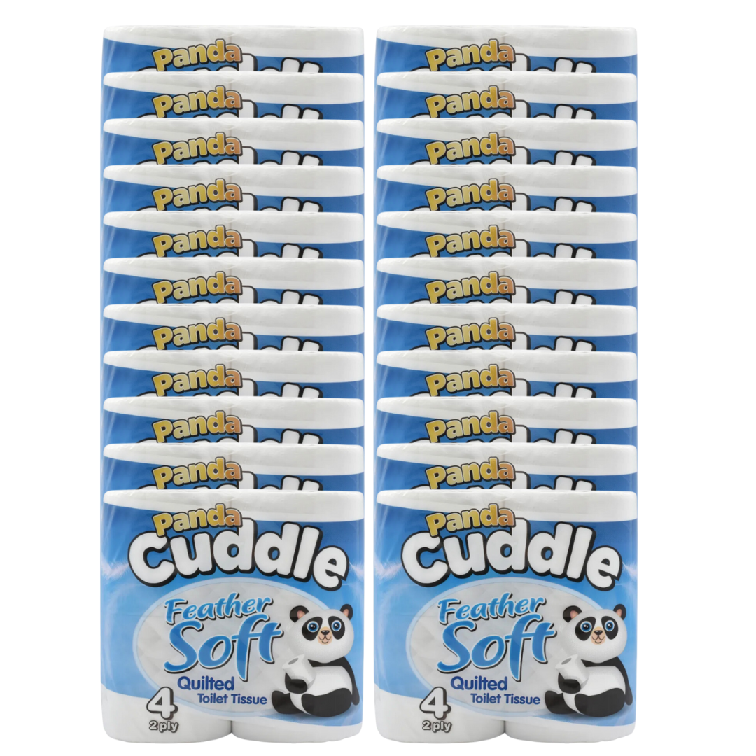 Cuddle Tissue Panda Cuddle 120 Rolls 2 Ply Quilted Toilet Tissue 200 Sheets Soft ...