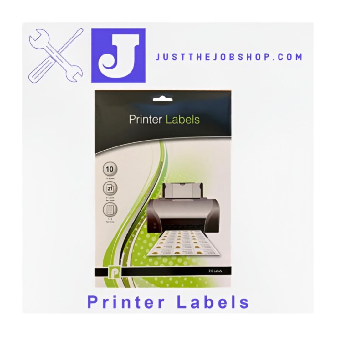Printer Labels, 4 Sheets of 21 Labels