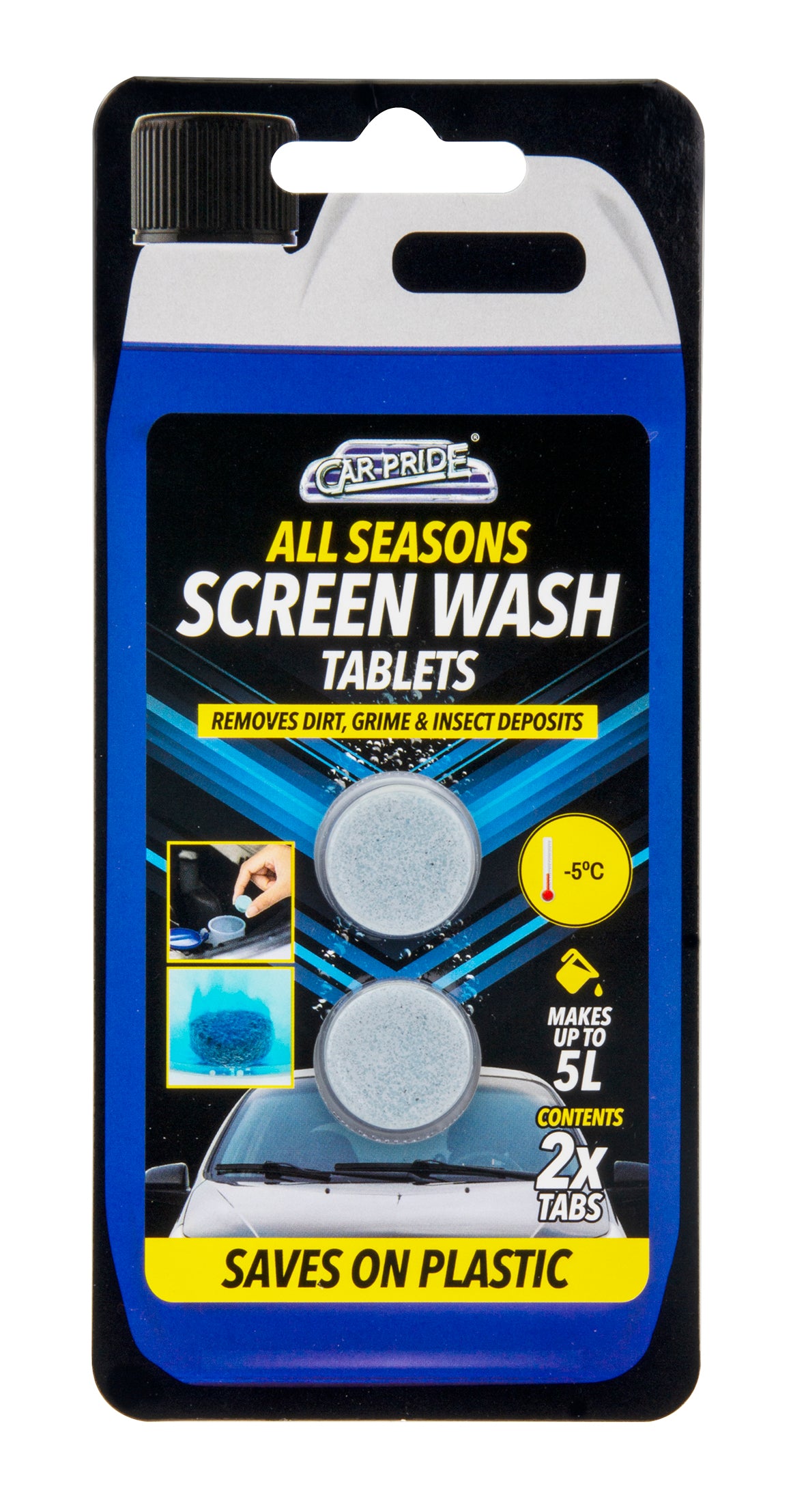 Car Pride Screen Wash Drop In Tabs 2pk
