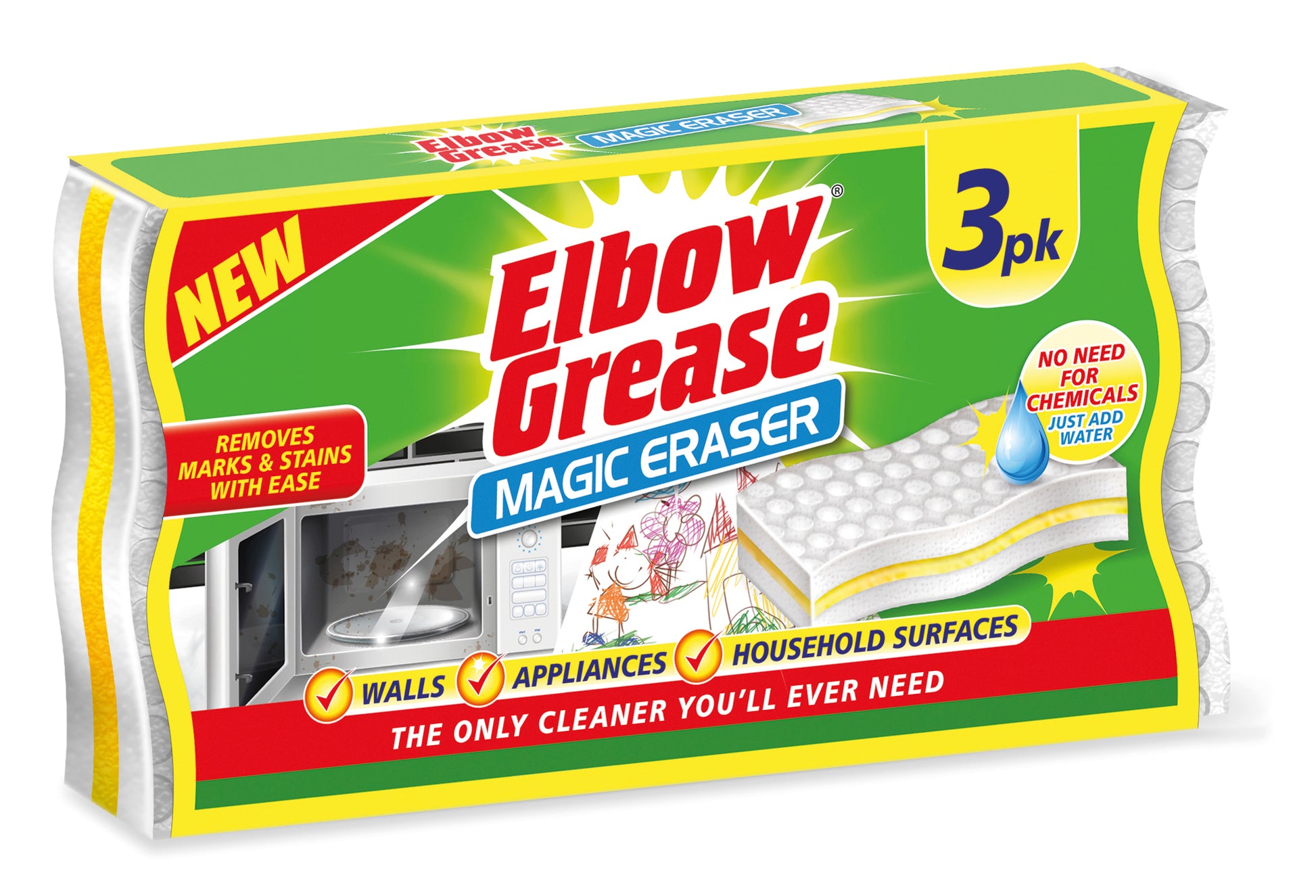 Elbow Grease Sponge Magic Eraser 3pk