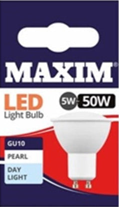 Maxim LED Gu10 Bulb Pearl Day Light 5W= 50W