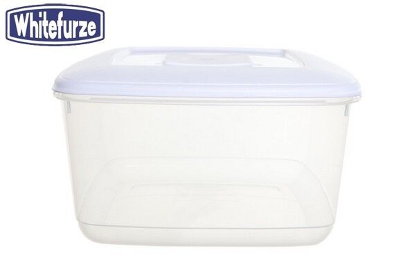 Whitefurze 10 Litre Rectangular Food Storage Box with Lid