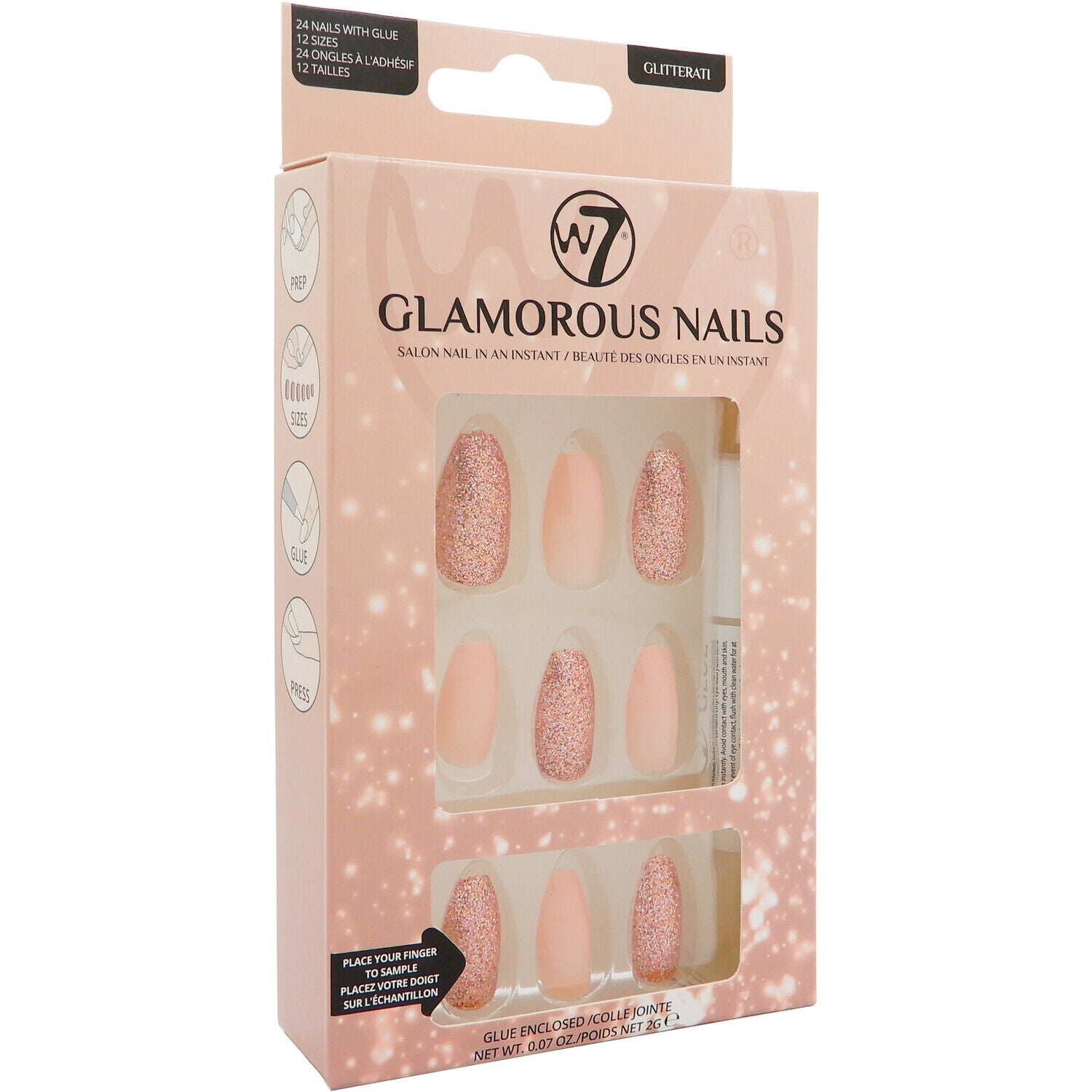 W7 Glamorous Nails Glitterati 24s