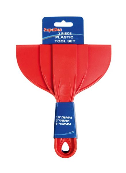 SupaDec 3 Piece Plastic Putty Tool Set