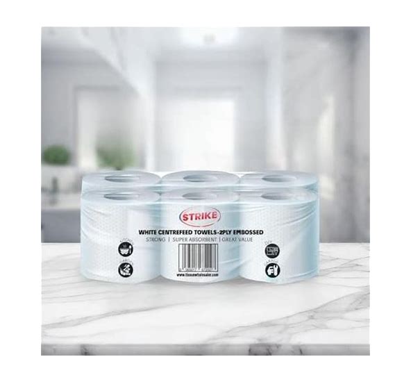 White Strike 6 kitchen Rolls