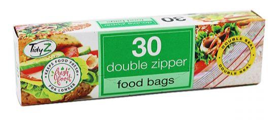 Tidyz Food Bags Double Zipper 30s