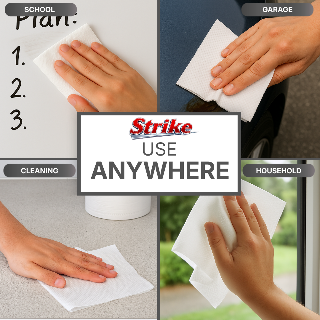 48 Rolls Strike White Centre feed Rolls Embossed 2ply Wiper Paper Towel 50M