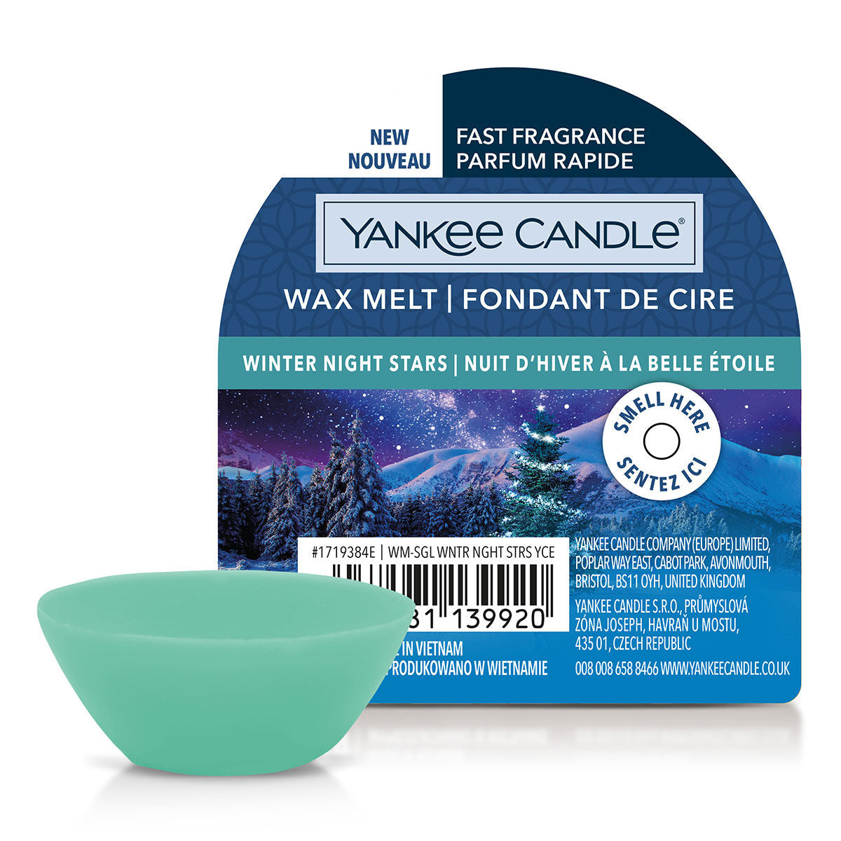 Yankee Cadle Wax Melt Winter Night Stars 22g