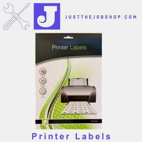 Printer Labels, 4 Sheets of 21 Labels