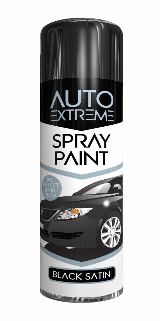 AUTO EXTREME Spray Paint Black Satin 250ml