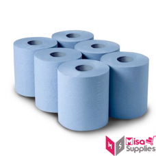 50 cases Blue Centrefeed 195mm x 150M Embossed  x 6 rolls 2 Ply