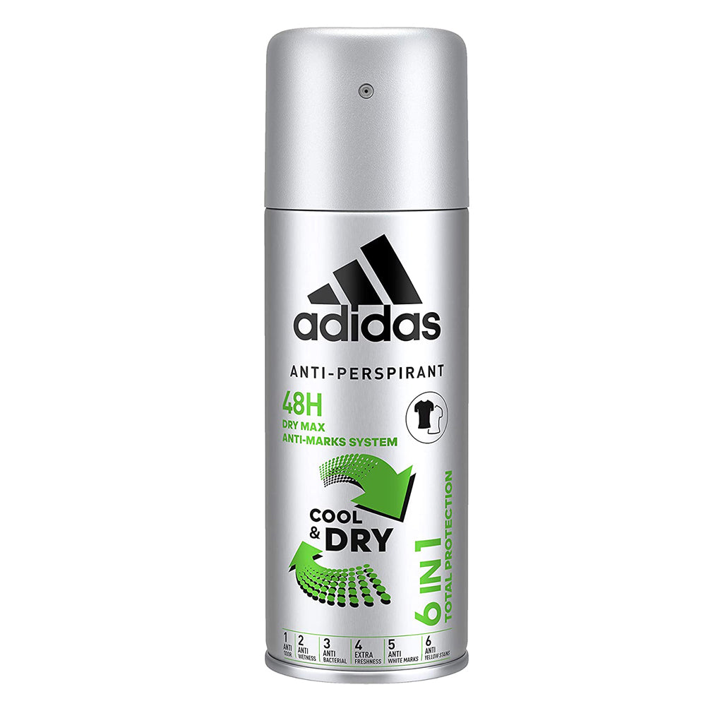 Adidas 6 In 1 Anti-Perspirant Spray for Men 150ml