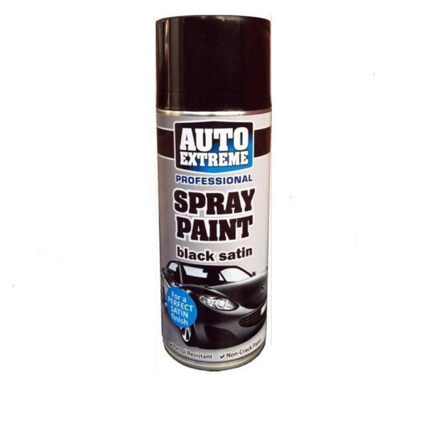 Extreme Paint Auto Extreme Black Satin Spray Paint 400ml