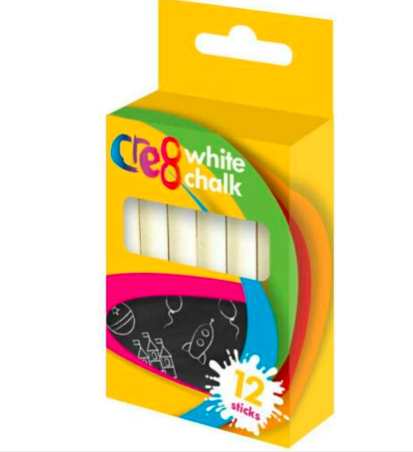 Cre8 12 Pack Blackboard White Chalks