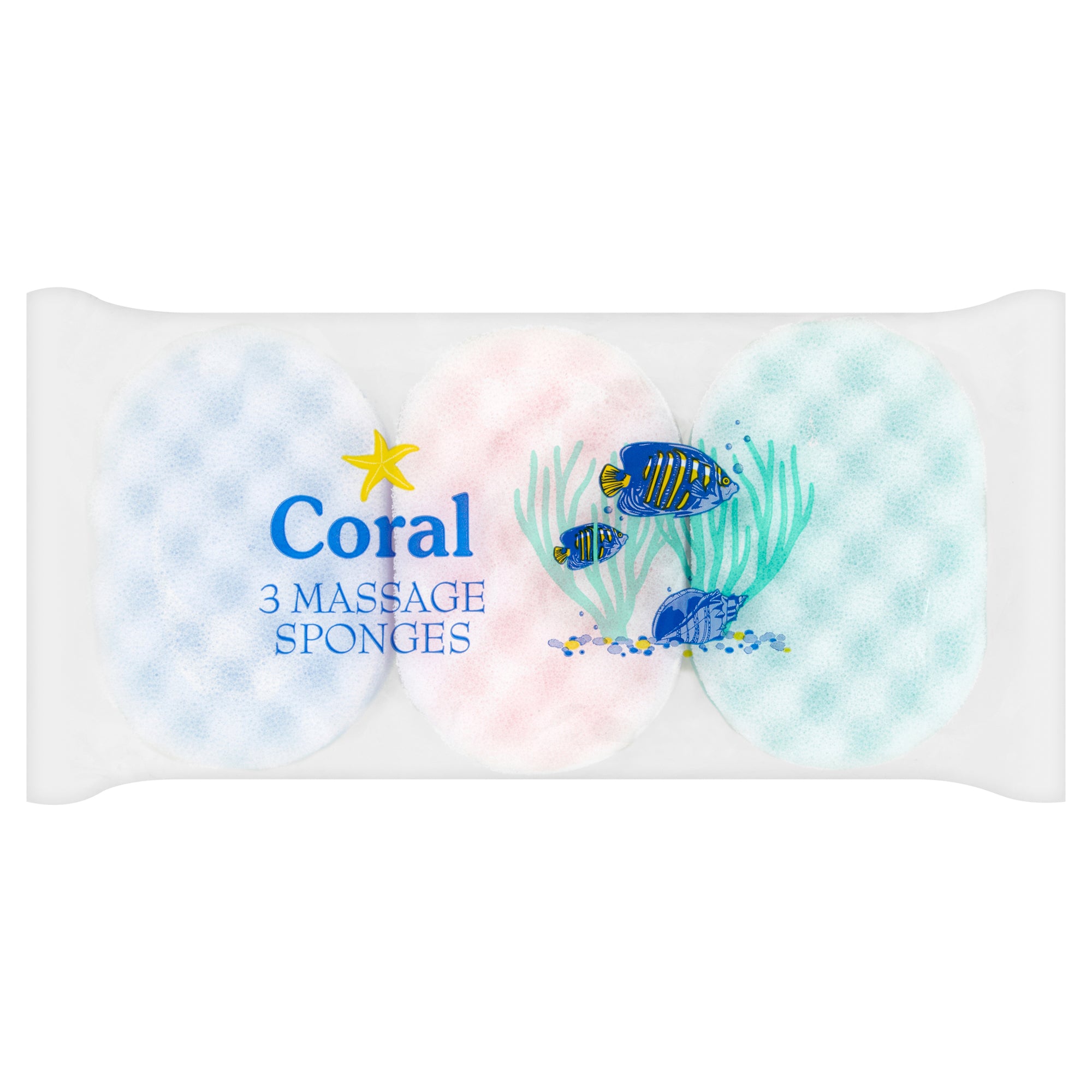Coral Massage Sponges 3 pack