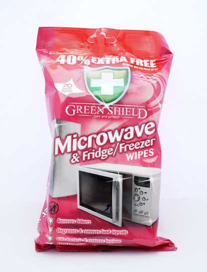GREENSHIELD MICRO&FRIDGE/FREEZER WIPES 12 PACK