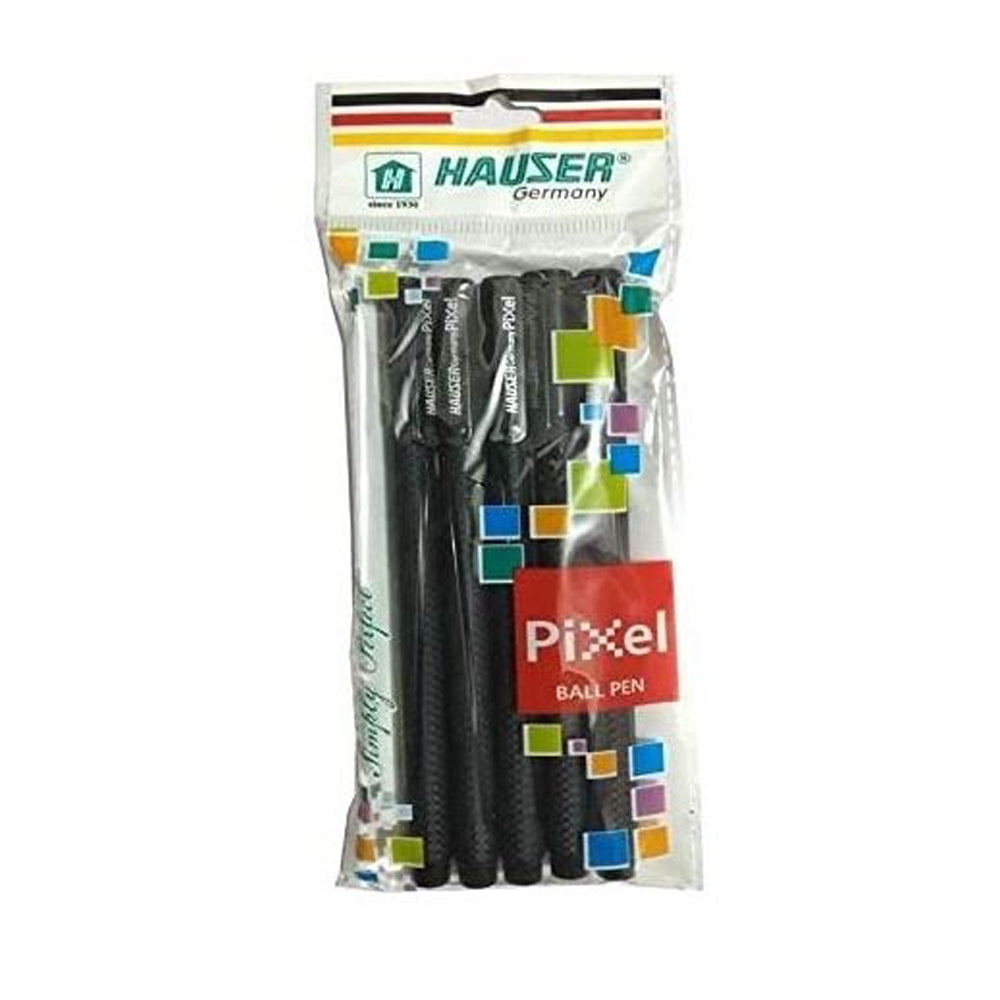 Hauser-Pixel-Black-Ball-Pen-Pack-Of-5.