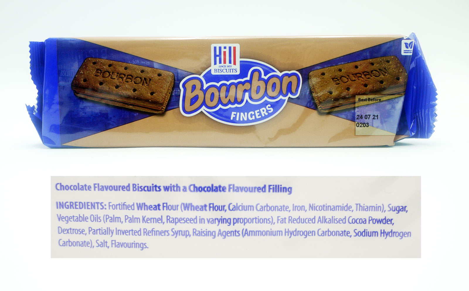 Hill Biscuits - Bourbon Finger Creams 200g