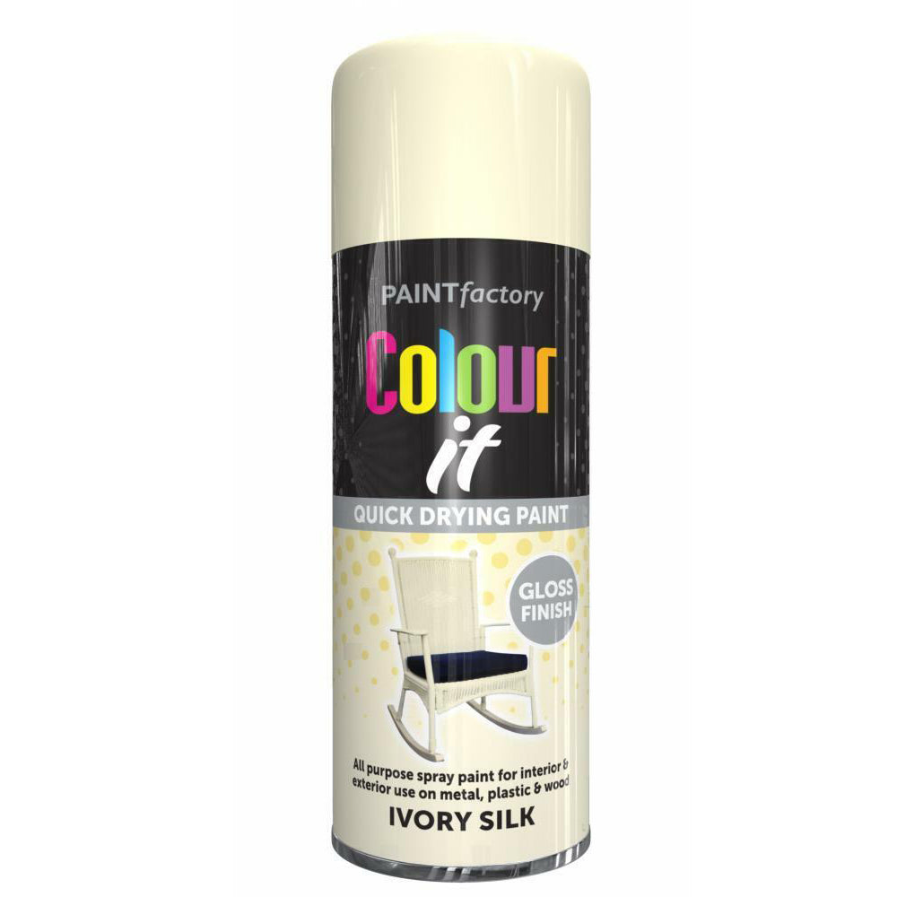 Paint-Factory-Colour-It-Primer-Ivory-Silk-Gloss-Finish-Spray-Paint-400ml