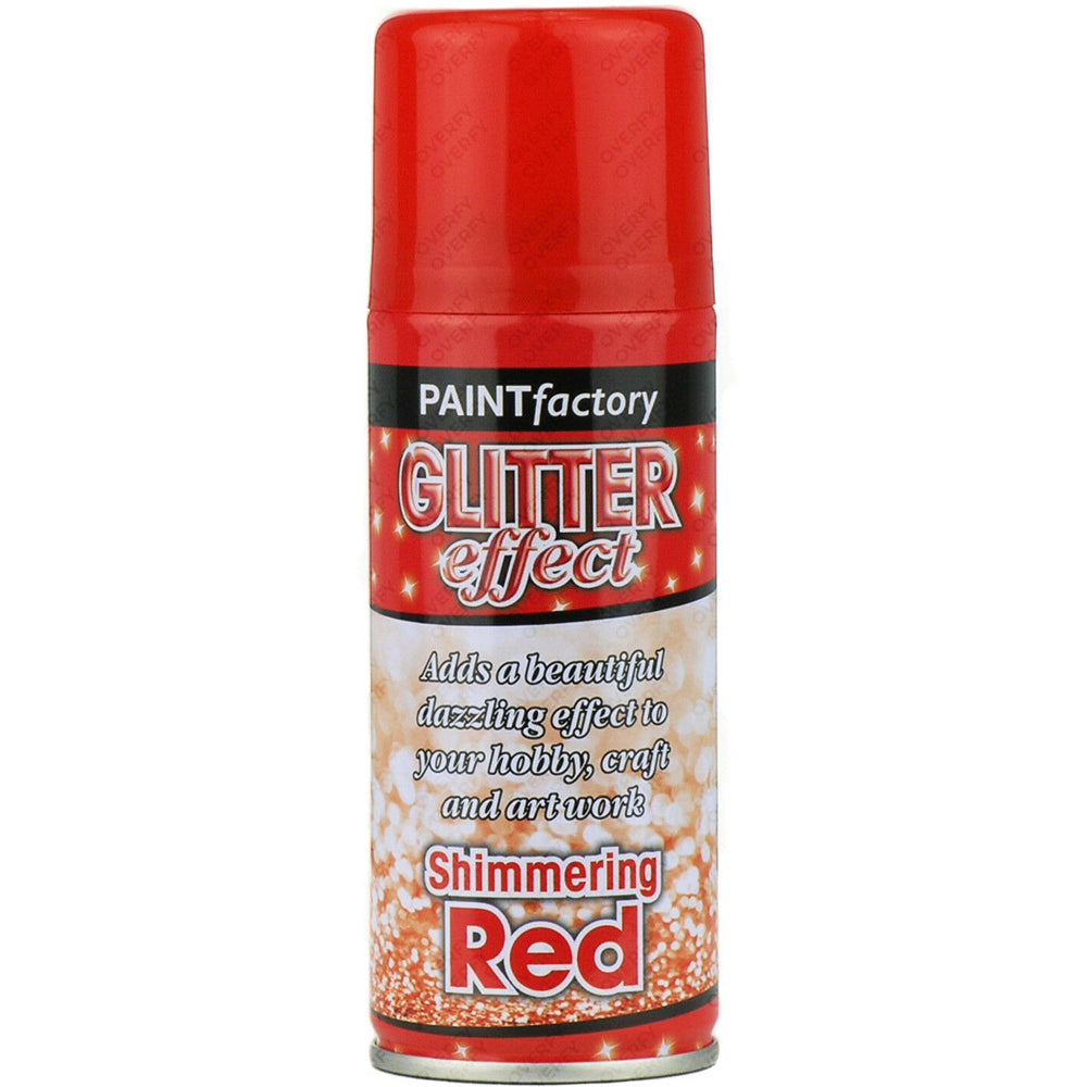 Paint-Factory-Red-Glitter-Effect-Colour-Spray-Can-Paint-200ml