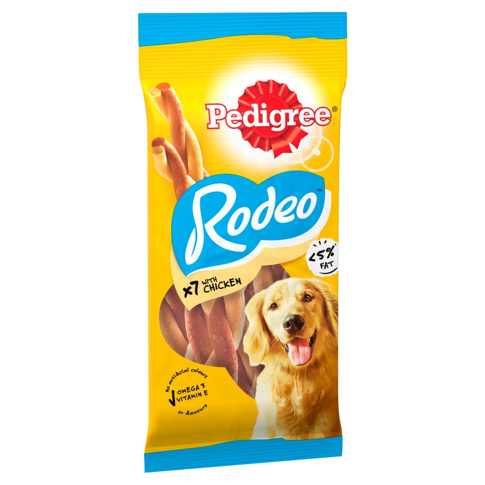 Pedigree Rodeo Adult Dog Treats with Chicken 7 Sticks 123g