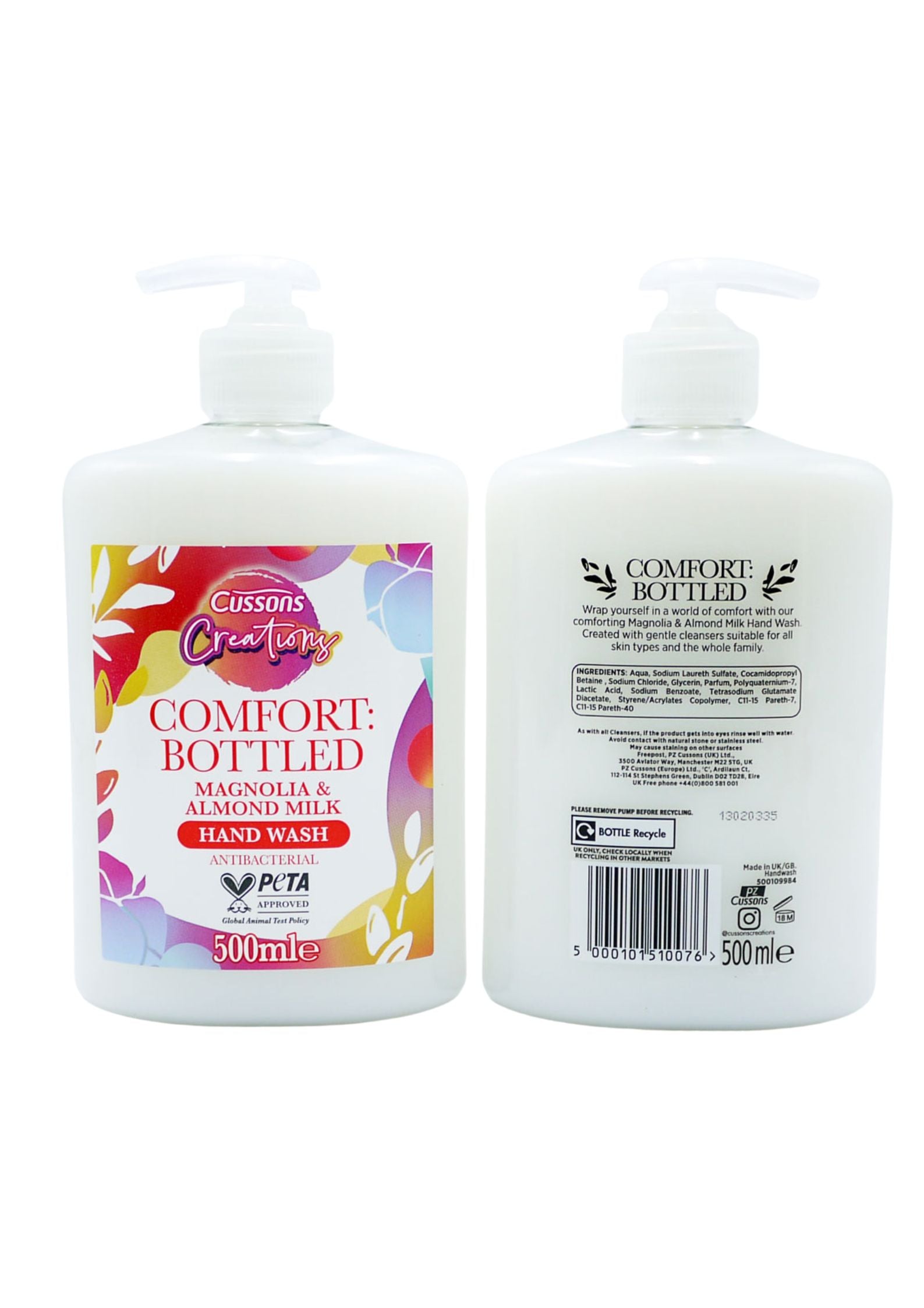 Cussons Comfort Bottled Magnolia & Almond Milk Hand Wash 500ml