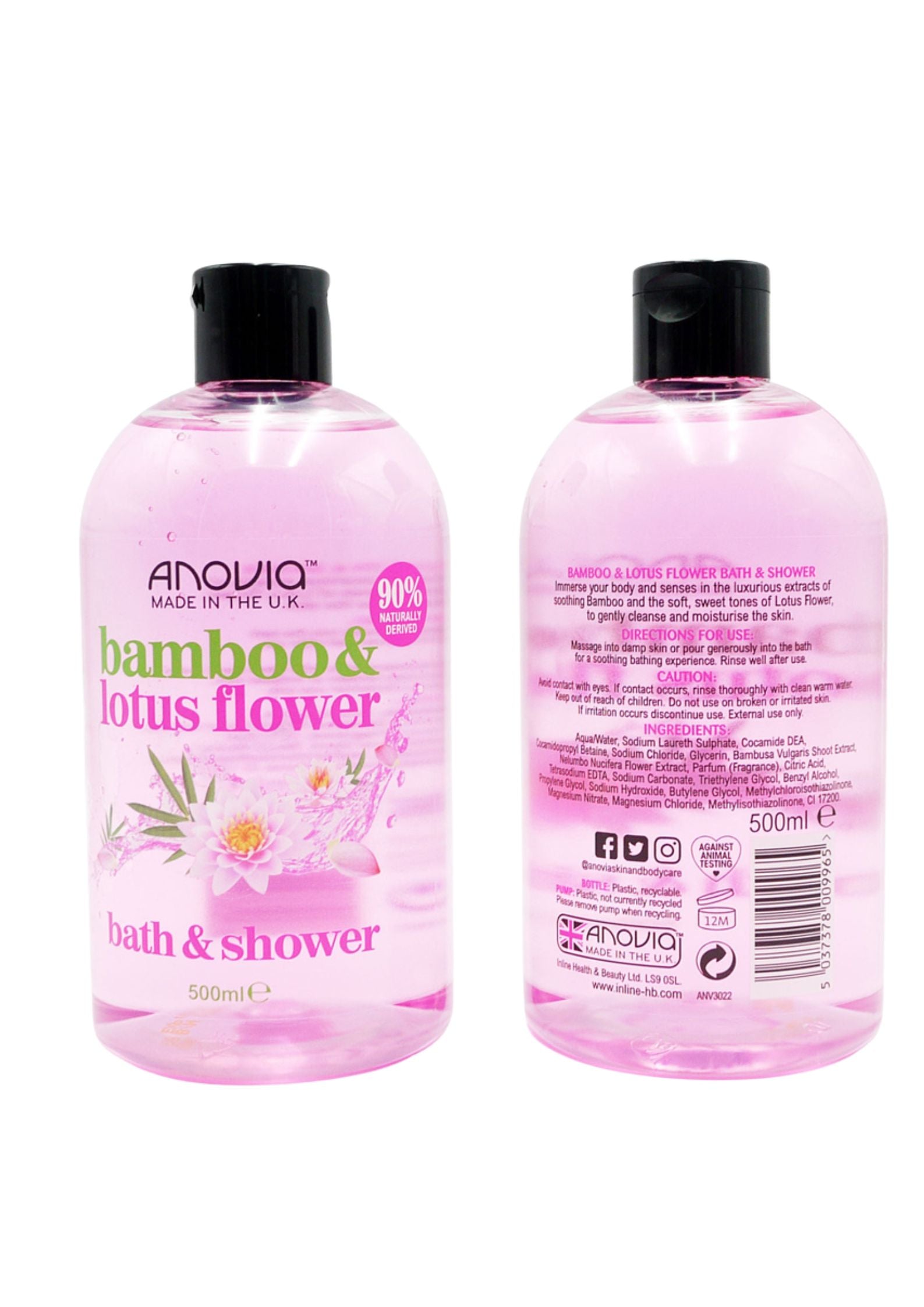 Anovia Bamboo and Lotus Flower Bath and Shower 500ml