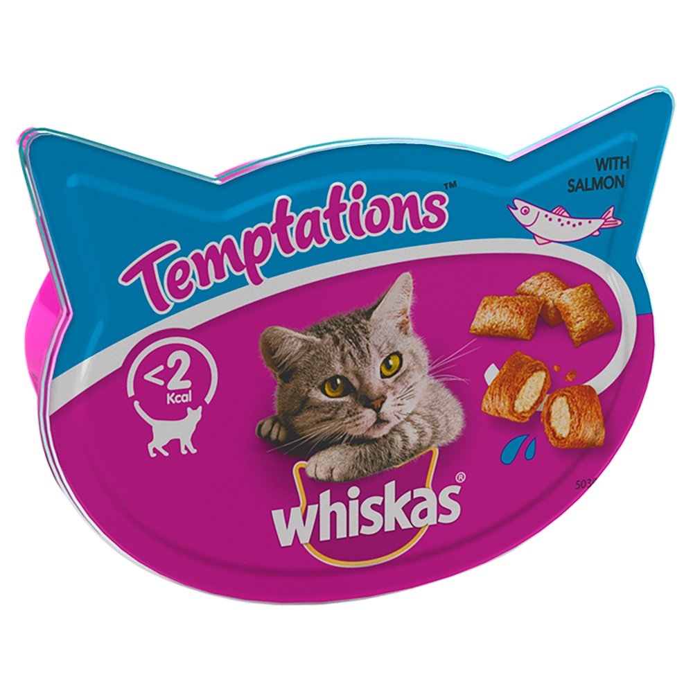 Whiskas Temptations Salmon Cat Treats 60g