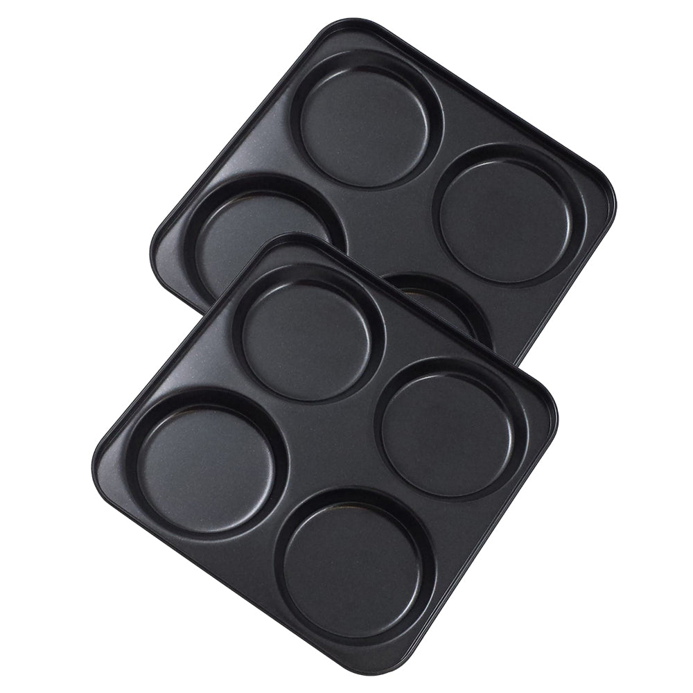 Yorkshire-Pudding-4-Cup-Baking-Tray-Dish-Twin-Set-Non-Stick