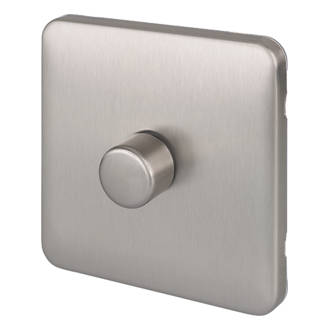 ELECTRIC LISSE DECO 1-GANG 1-WAY DIMMER BRUSHED STAINLESS STEEL