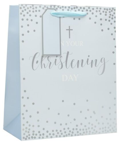 Xtra Large Blue Christening Gift Bags