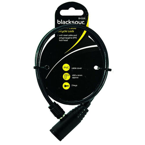 BLACKSPUR 650mm Cable Bicycle Lock