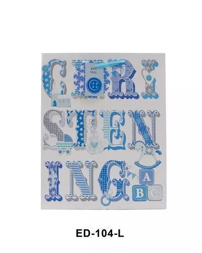 Blue Large Christening Gift Bags