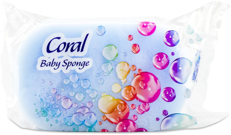 Coral Slip-Resistant Baby Bath Sponge
