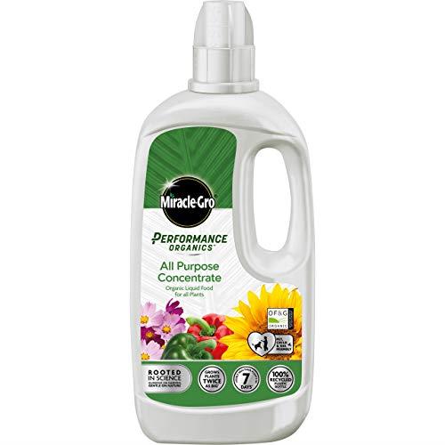 Miracle-Gro 119909 Performance Organics All Purpose Liquid Plant Food, 1 Litre (Bee, Pet & Child Friendly), Grey